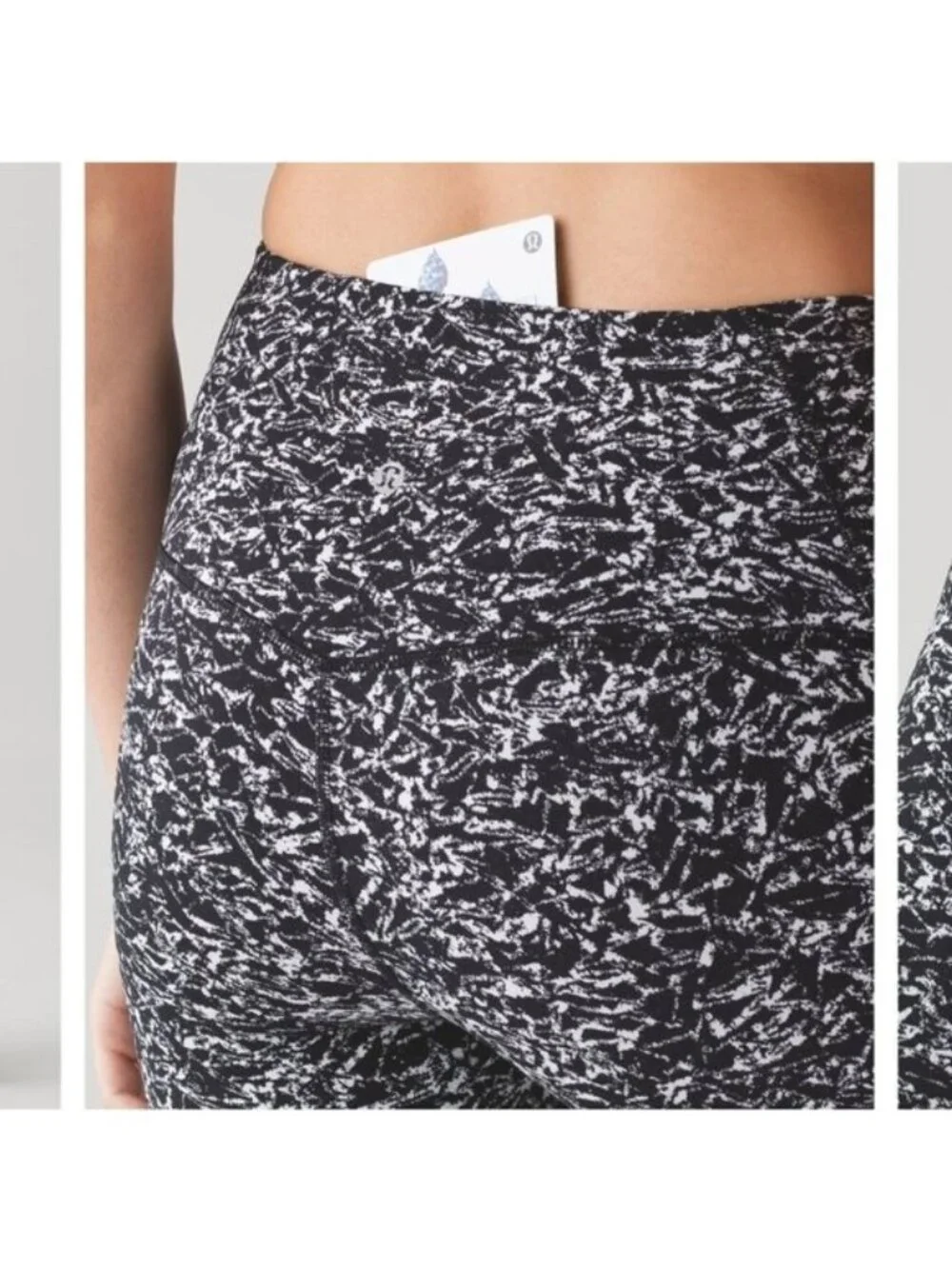 Lululemon Deep Breath Tight in Iced Wave White Black - 4
